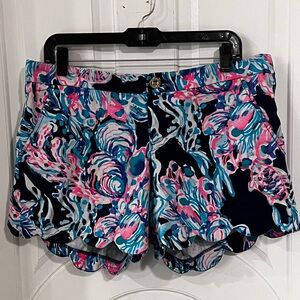 Lilly Pulitzer Buttercup Shorts Bright Navy Caught Up